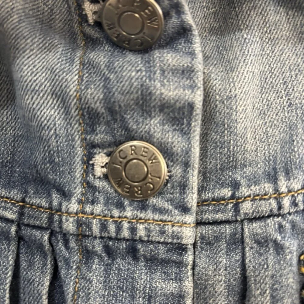 J.Crew  Lightweight, Classic, Distressed, Denim Jean Jacket Size Medium